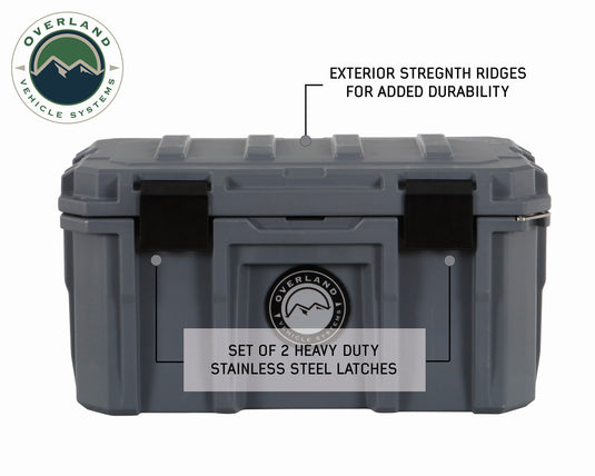 D.B.S. - Dark Grey 53 QT Dry Box With Drain, And Bottle Opener