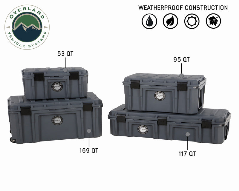 Load image into Gallery viewer, D.B.S. - Dark Grey 53 QT Dry Box With Drain, And Bottle Opener
