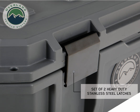 D.B.S. - Dark Grey 53 QT Dry Box With Drain, And Bottle Opener