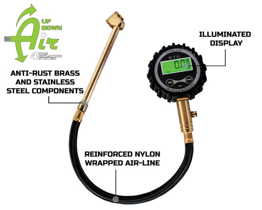 Digital Tire Gauge With Valve Kit & Storage Bag