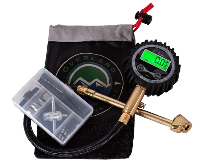 Digital Tire Gauge With Valve Kit & Storage Bag