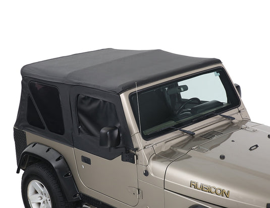 Replacement Soft Top With Upper Doors - Black Diamond - TJ