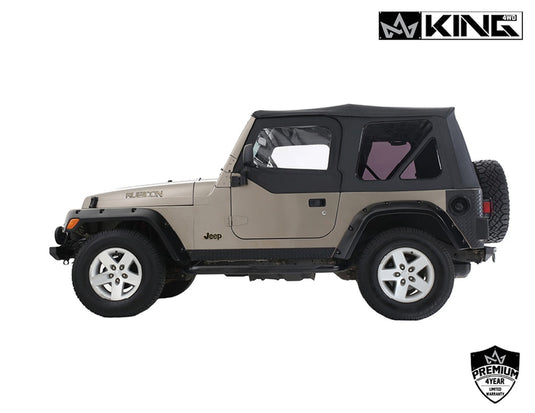 Replacement Soft Top With Upper Doors - Black Diamond - TJ