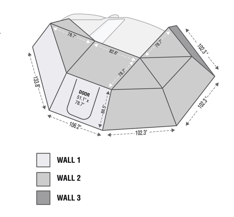 Load image into Gallery viewer, (Driver) -  Nomadic Awning 270 - Side Wall 1 - Dark Gray With Storage Bag
