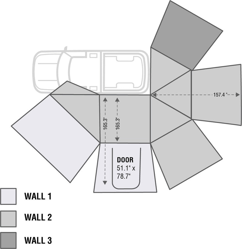 Load image into Gallery viewer, (Driver) -  Nomadic Awning 270 - Side Wall 1 - Dark Gray With Storage Bag
