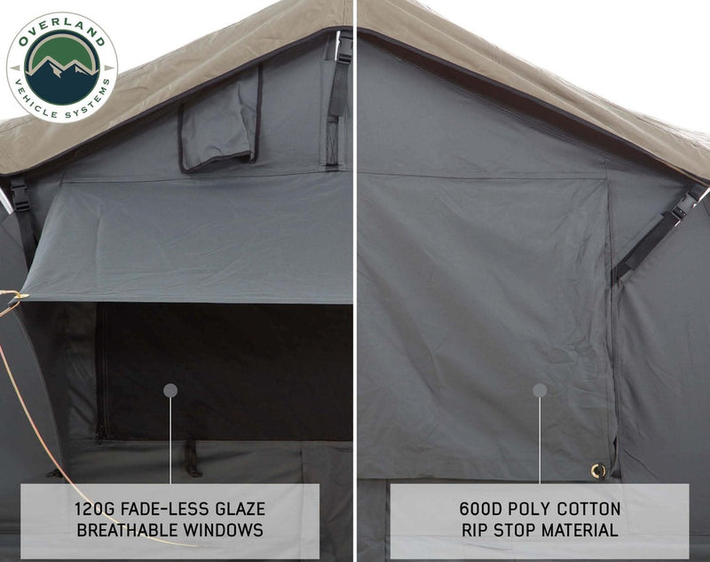 Load image into Gallery viewer, Nomadic 2 Extended Roof Top Tent - Dark Gray Base With Green Rain Fly &amp; Black Cover, Black Aluminum Base, Black Ladder
