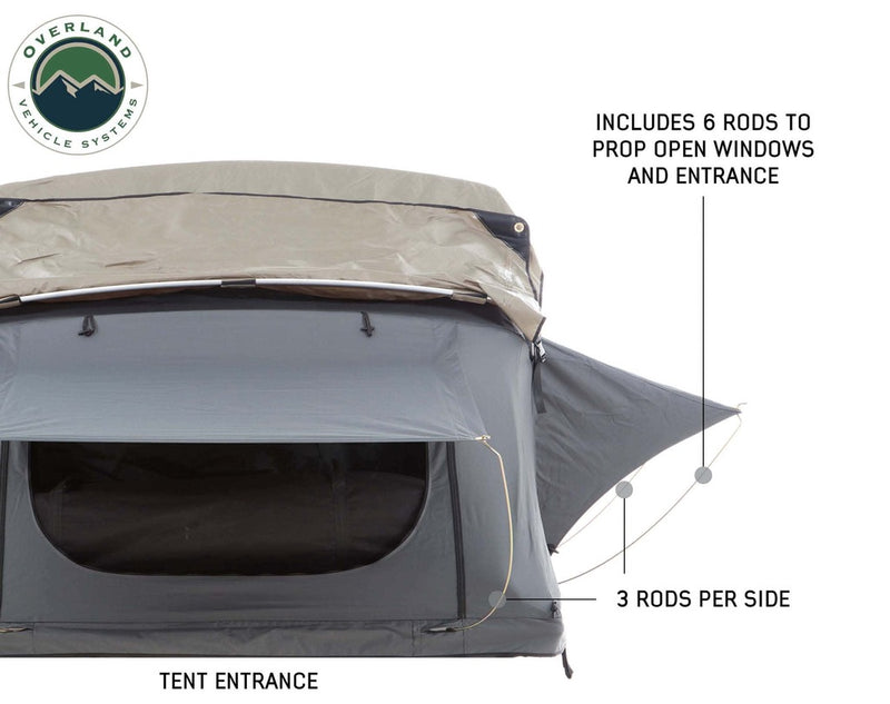 Load image into Gallery viewer, Nomadic 3 Extended Roof Top Tent - Dark Gray Base With Green Rain Fly &amp; Black Cover with - Black Aluminum Base, Black Ladder
