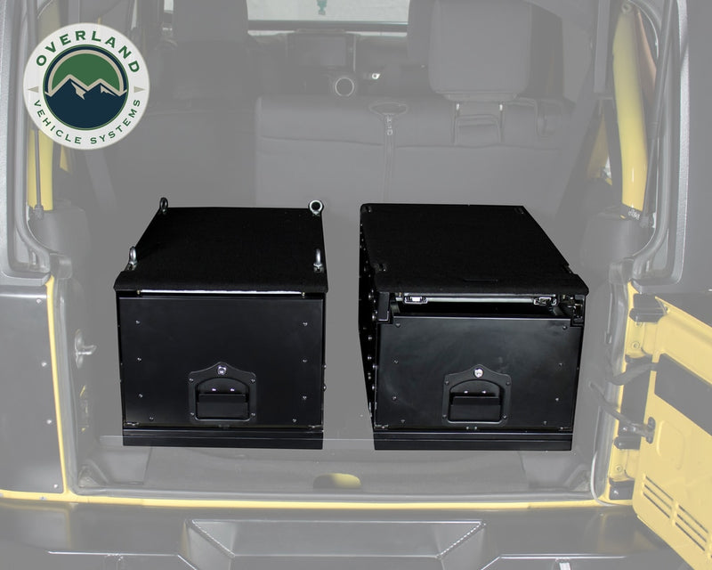 Load image into Gallery viewer, Cargo Box With Slide Out Drawer Size - Black Powder Coat Universal
