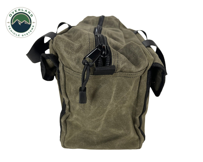 Load image into Gallery viewer, Small Duffle Bag With Handle And Straps - #16 Waxed Canvas
