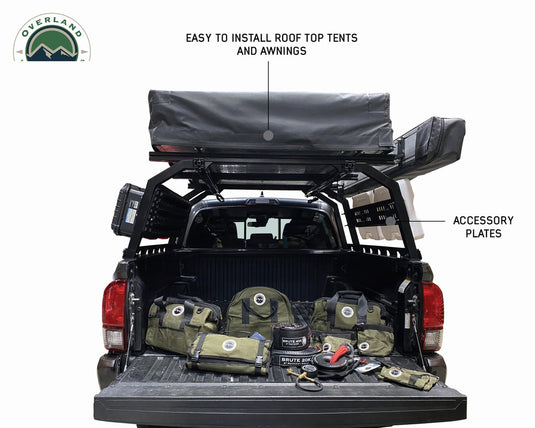 Discovery Rack with Side Cargo Plates, With Front Cargo Tray System Kit Mid Size Truck Short Bed Application