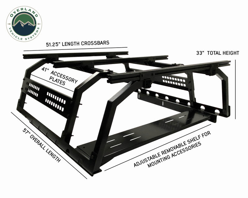 Load image into Gallery viewer, Discovery Rack with Side Cargo Plates, With Front Cargo Tray System Kit Mid Size Truck Short Bed Application
