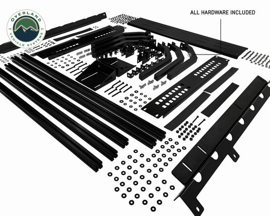 Discovery Rack with Side Cargo Plates, With Front Cargo Tray System Kit Mid Size Truck Short Bed Application