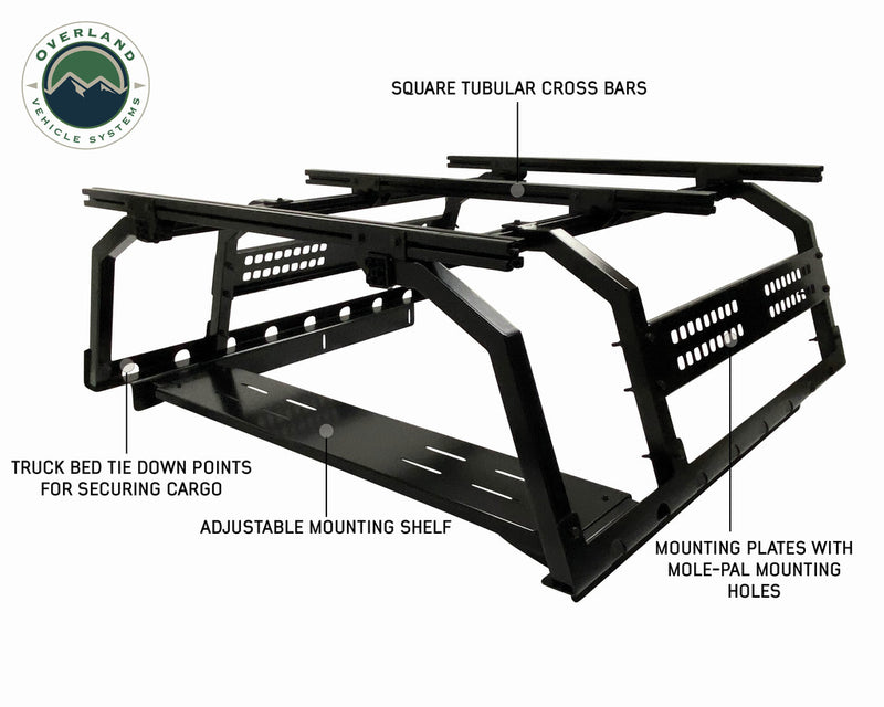 Load image into Gallery viewer, Discovery Rack with Side Cargo Plates, With Front Cargo Tray System Kit Mid Size Truck Short Bed Application
