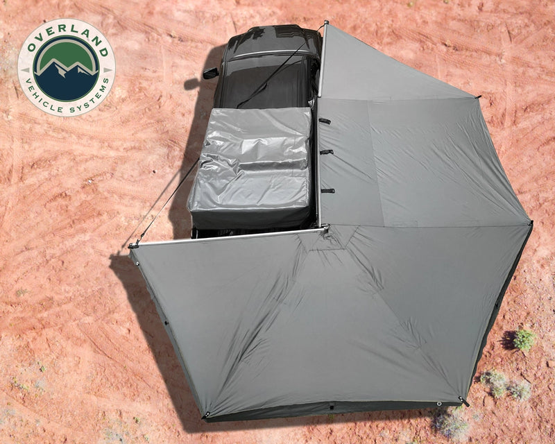 Load image into Gallery viewer, Nomadic Awning 270 - Dark Gray Cover With Black Transit Cover Passenger Side &amp; Brackets
