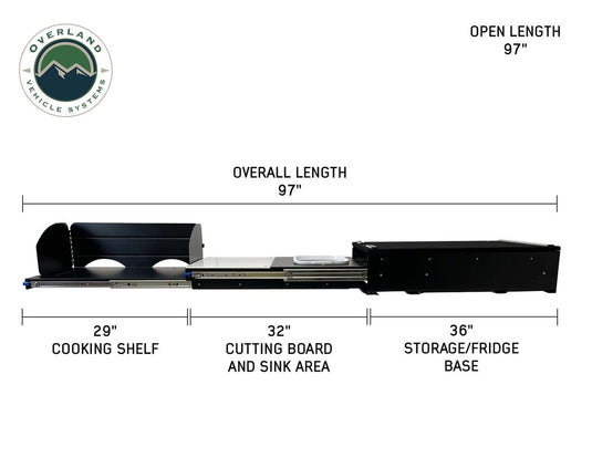 Camp Cargo Box Kitchen With Slide Out Sink, Cooking Shelf and Work Station