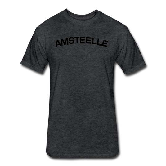 Fitted Cotton/Poly T-Shirt by Next Level - heather black