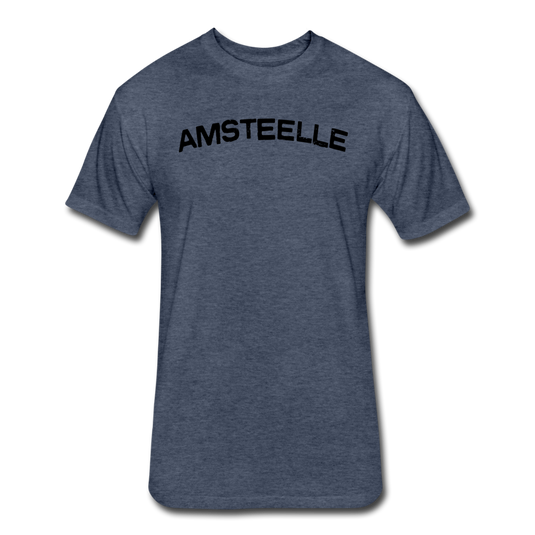 Fitted Cotton/Poly T-Shirt by Next Level - heather navy