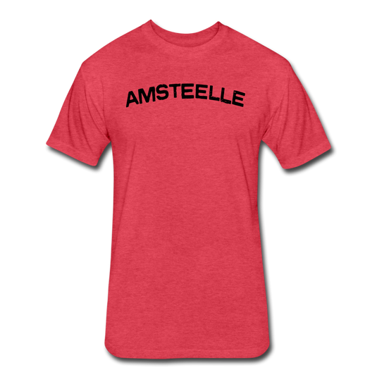 Fitted Cotton/Poly T-Shirt by Next Level - heather red