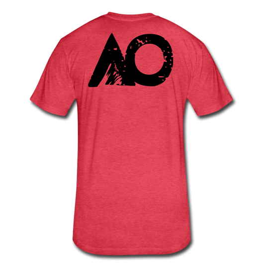 Fitted Cotton/Poly T-Shirt by Next Level - heather red