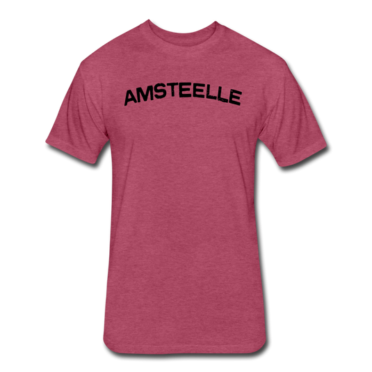 Fitted Cotton/Poly T-Shirt by Next Level - heather burgundy