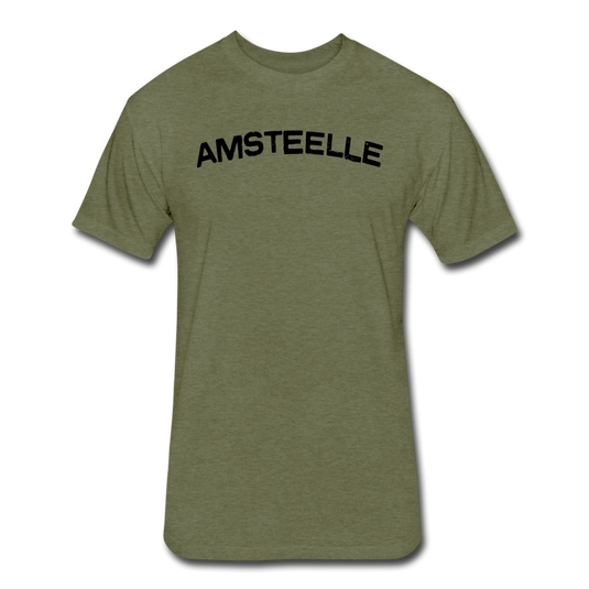 Fitted Cotton/Poly T-Shirt by Next Level - heather military green