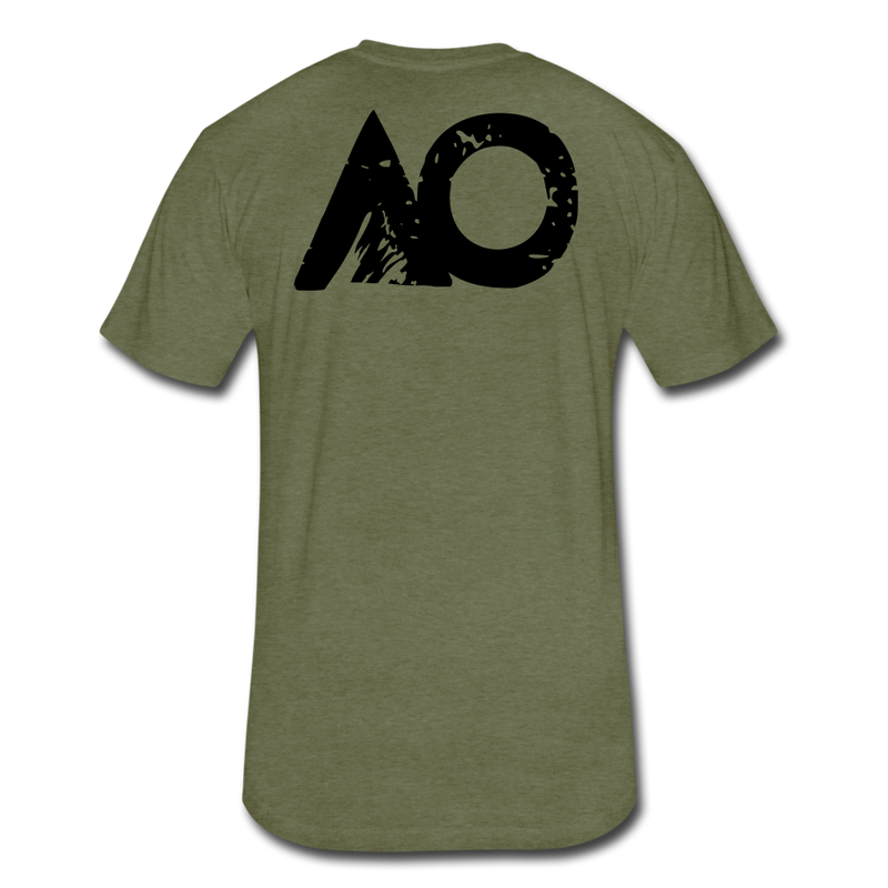 Load image into Gallery viewer, Fitted Cotton/Poly T-Shirt by Next Level - heather military green
