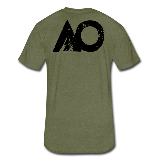 Fitted Cotton/Poly T-Shirt by Next Level - heather military green