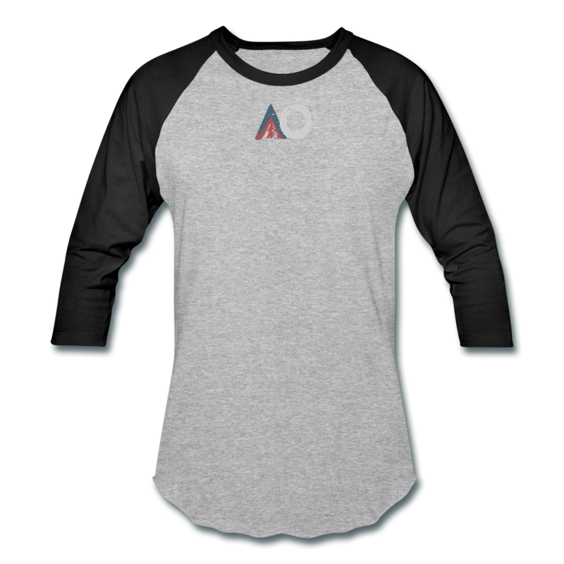 Load image into Gallery viewer, AO middle logo faded - heather gray/black
