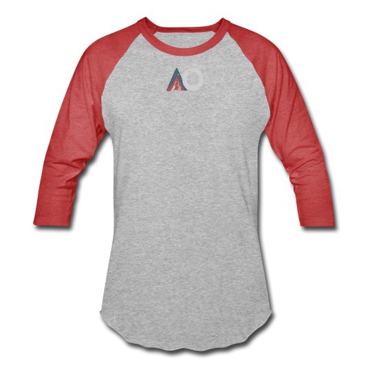 AO middle logo faded - heather gray/red