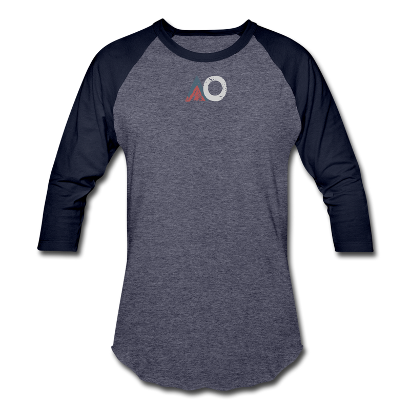 Load image into Gallery viewer, AO middle logo faded - heather blue/navy
