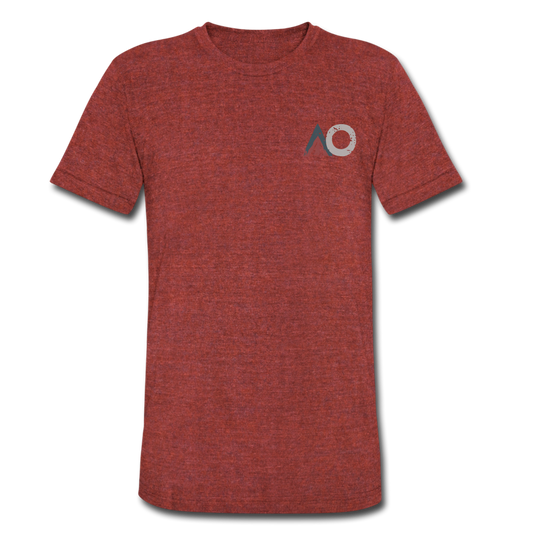 AO Logo Front Tri-Blend - heather cranberry