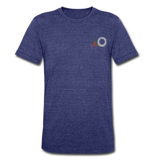 AO Logo Front Tri-Blend - heather indigo