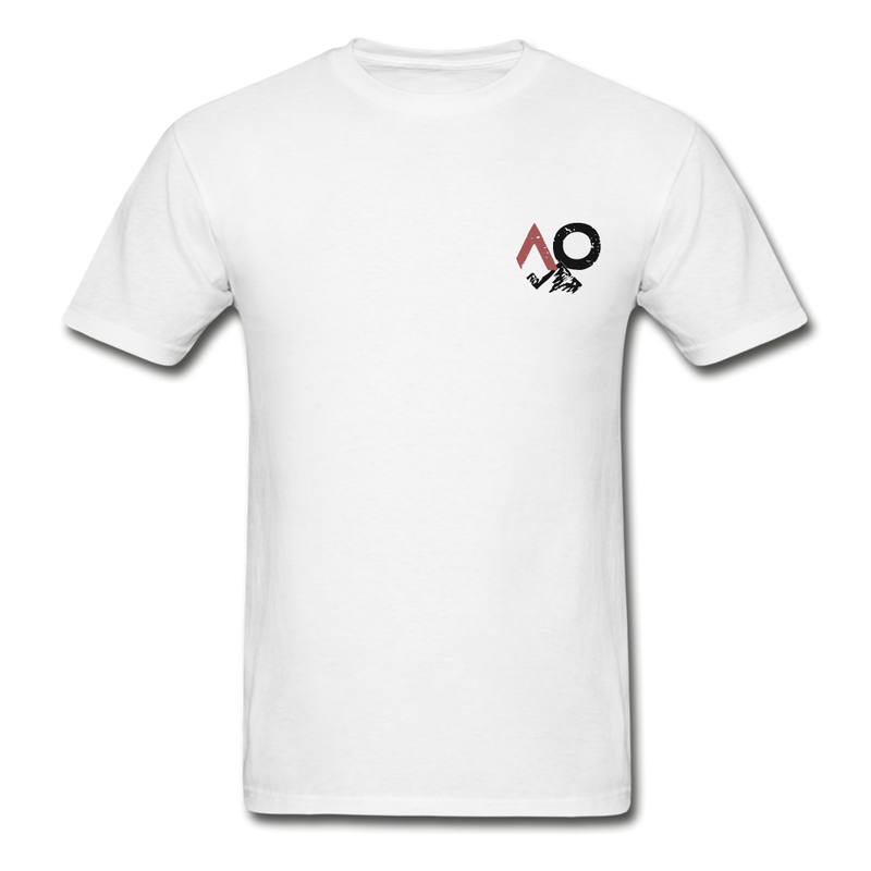 Load image into Gallery viewer, AO Red and Mountain Tagless Tee - white
