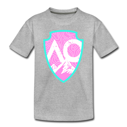 Original PINK Logo Toddler Premium T-Shirt - heather gray