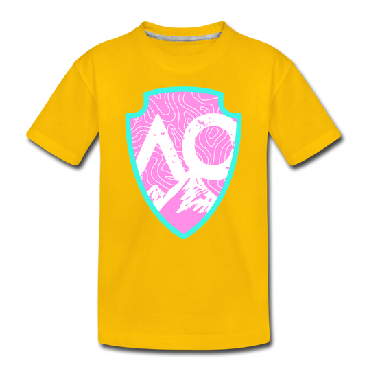 Original PINK Logo Toddler Premium T-Shirt - sun yellow