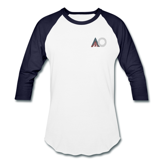 AO Design Logo Baseball T-Shirt - white/navy