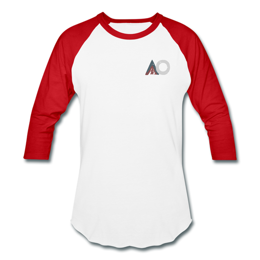 AO Design Logo Baseball T-Shirt - white/red