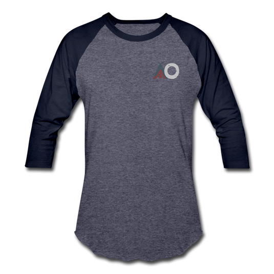 AO Design Logo Baseball T-Shirt - heather blue/navy