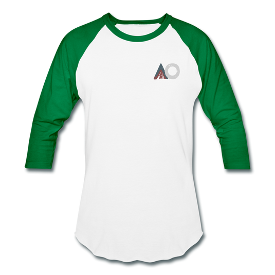 AO Design Logo Baseball T-Shirt - white/kelly green