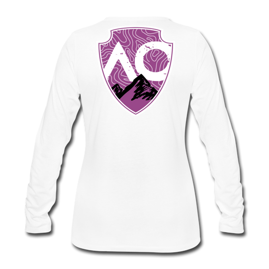 Women's White Topography Premium Long Sleeve T-Shirt - white