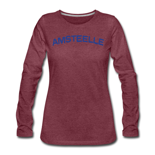 Women's Premium Long Sleeve T-Shirt - heather burgundy