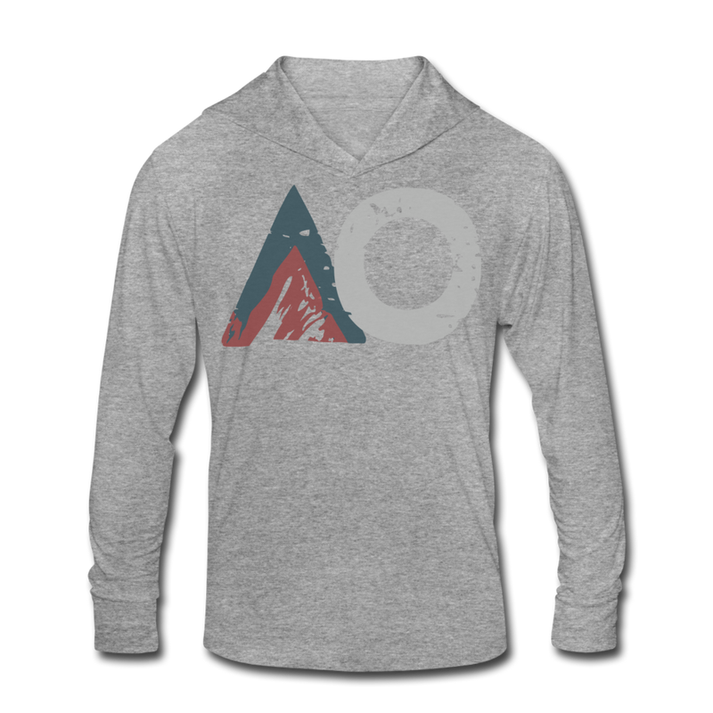 Load image into Gallery viewer, Faded GRAY AO Tri-Blend Hoodie - heather gray
