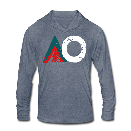 Full Blast AO Front Tri-Blend Hoodie - heather blue