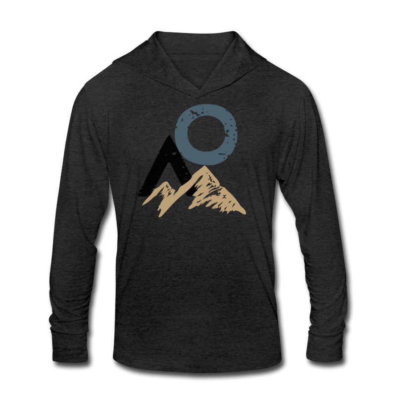 Load image into Gallery viewer, TRIO LOCO Logo Tri-Blend Hoodie Shirt - heather black
