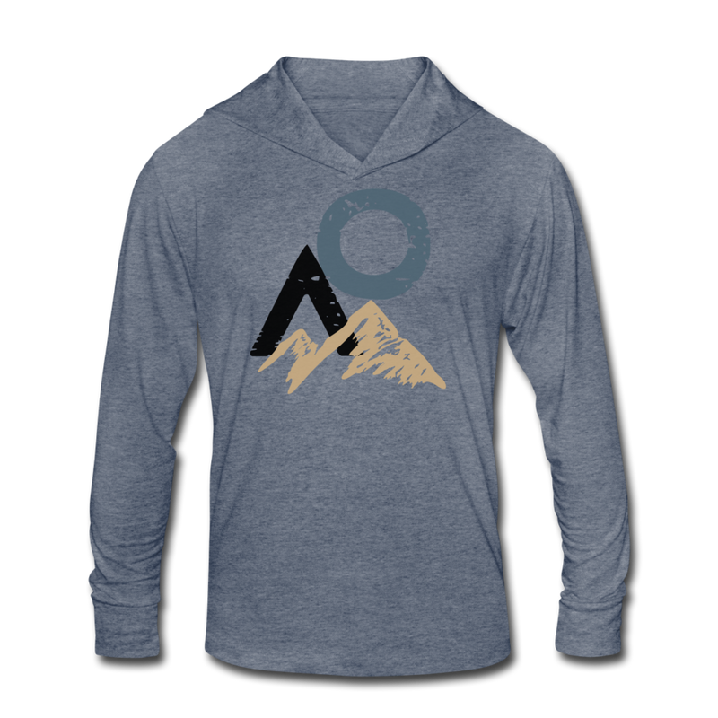 Load image into Gallery viewer, TRIO LOCO Logo Tri-Blend Hoodie Shirt - heather blue
