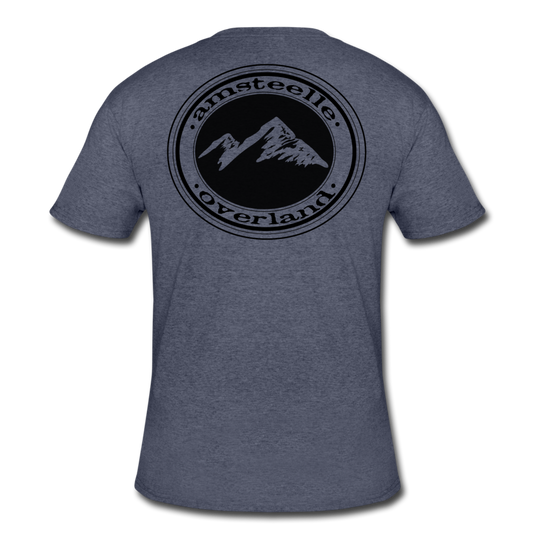 50/50 Tee Black Print - navy heather