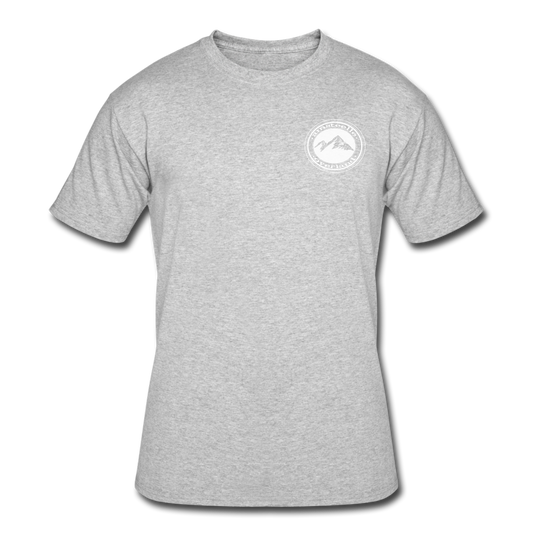 Men’s 50/50 WHITE print - heather gray