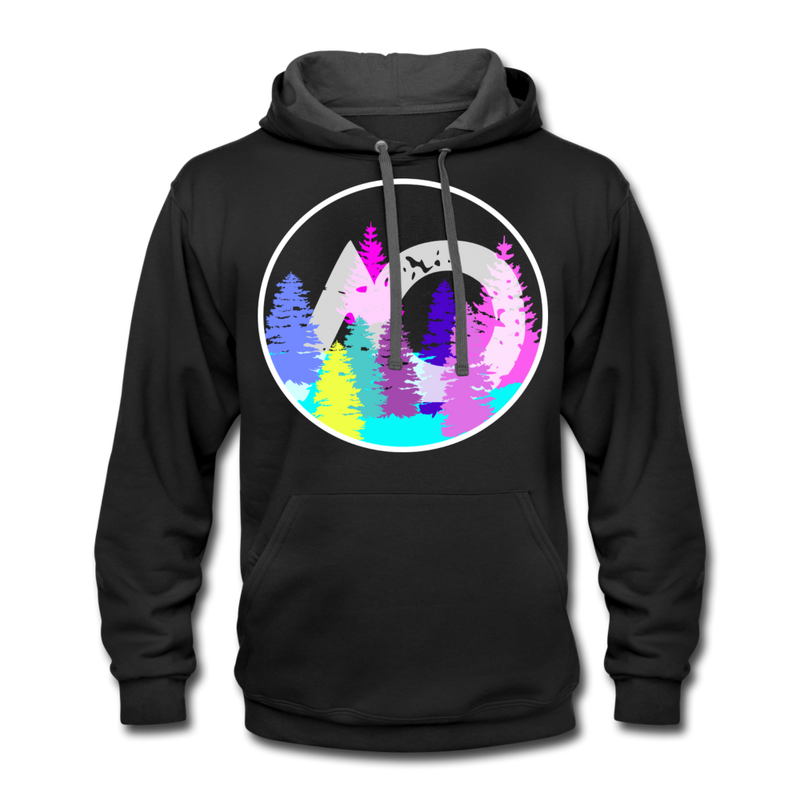 Load image into Gallery viewer, ADULT Rainbow Hoodie - black/asphalt
