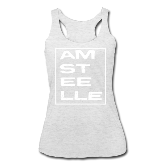 Women’s Tri-Blend Racerback Tank - heather white