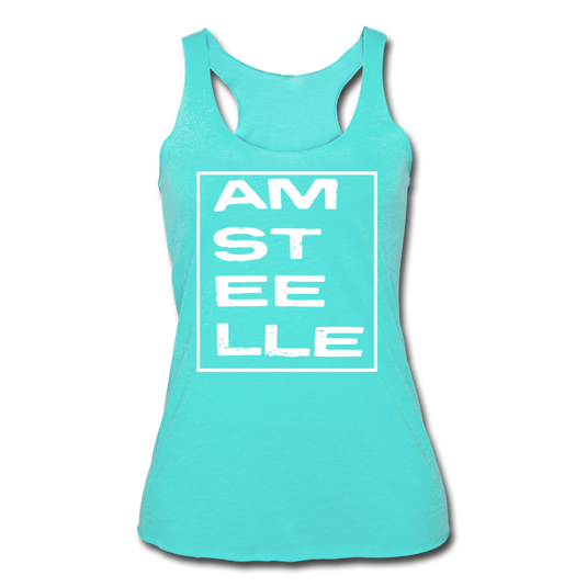 Women’s Tri-Blend Racerback Tank - turquoise